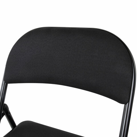 Стул складной BRABIX "Golf Plus CF-003 КОМФОРТ", чёрный каркас, чёрная ткань, 532889 - фото 12
