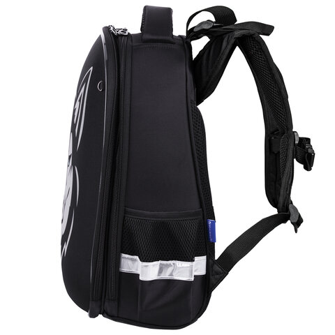 Ранец BRAUBERG SHINY, 2 отделения, с брелоком, "Husky", СВЕТЯЩИЙСЯ РИСУНОК, 38х28х14 см, 271383 - фото 3