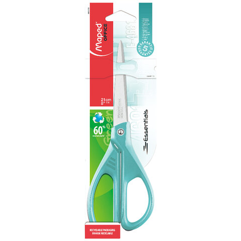 Ножницы MAPED "Essentials Color", 210 мм, бирюзовые, эргономичные ручки, 468111 - фото 1