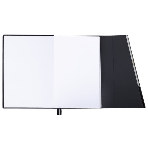 Ежедневник недатированный А5 145х213 мм BRAUBERG "Vogue", под кожу, магнитный клапан, 160 л., черный, 116223 - фото 5