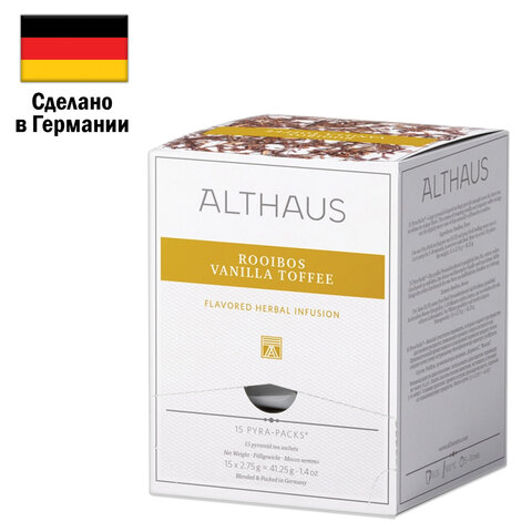 Чай ALTHAUS "Rooibos Vanilla Toffee" фруктовый, 15 пирамидок по 2,75 г, ГЕРМАНИЯ, TALTHL-P00008 - фото 3