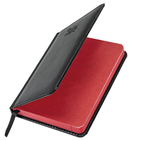 Ежедневник датированный 2026, МАЛЫЙ ФОРМАТ 100х150 мм, А6, BRAUBERG "Rainbow", под кожу, черный, 117257 - фото 3