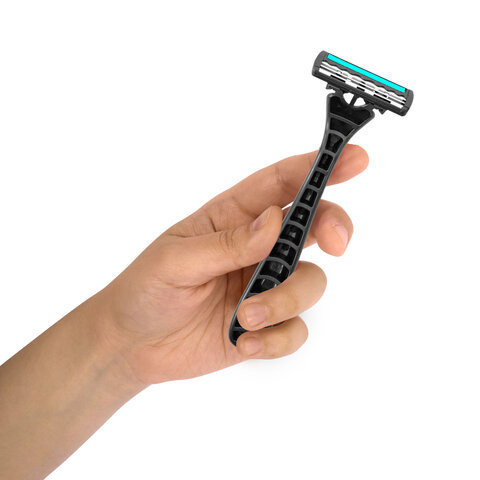 Бритвенные станки одноразовые, 3 лезвия, увлажняющая полоска, плавающая головка, 5 шт., синий, X-ONE (ИКС-УАН), 700036 - фото 4