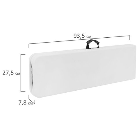 Скамья складная NOSTRESS (НОСТРЕСС) "Country FB-005" (1800х280х435 мм), пластик HDPE, белая, 680058 - фото 3