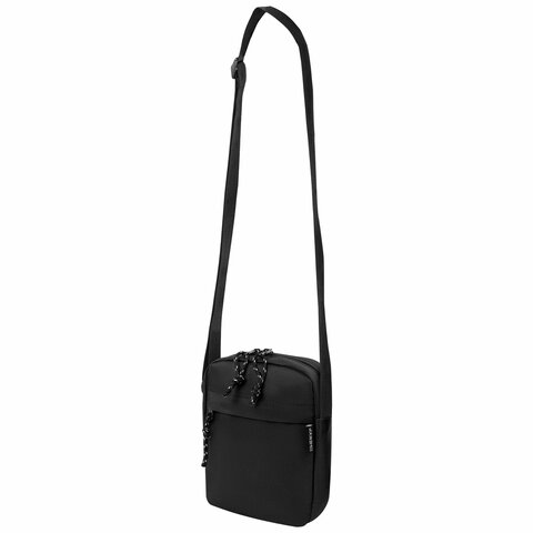 Сумка на плечо HEIKKI COMPACT (ХЕЙКИ), два кармана, черная, 19х14х5 см, 272631 - фото 7