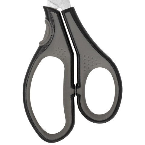 Ножницы BRAUBERG "EXTRA", 210 мм, серо-черные, 2-х сторонняя заточка, эргономичные ручки, 237296 - фото 6