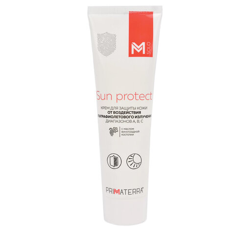 Крем защитный 100 мл, M SOLO SUN PROTECT, от УФ-излучения диапазонов А,В,С, универсальный - фото 1