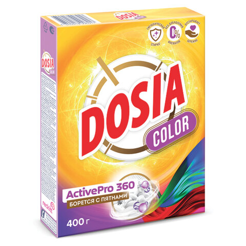 Стиральный порошок для всех типов стирки и тканей 400 г, DOSIA "Optima Color", 3265602 - фото 2