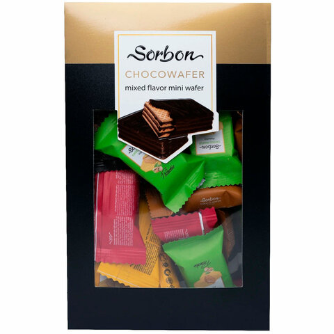Конфеты мини-вафли в индивидуальной упаковке SORBON "Ассорти Радуга", 300 г - фото 3