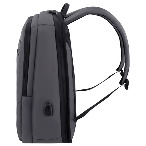 Рюкзак HEIKKI ELECT (ХЕЙКИ) универсальный, отделение для ноутбука, USB-порт, серый, 44х30х16 см, 273863 - фото 3