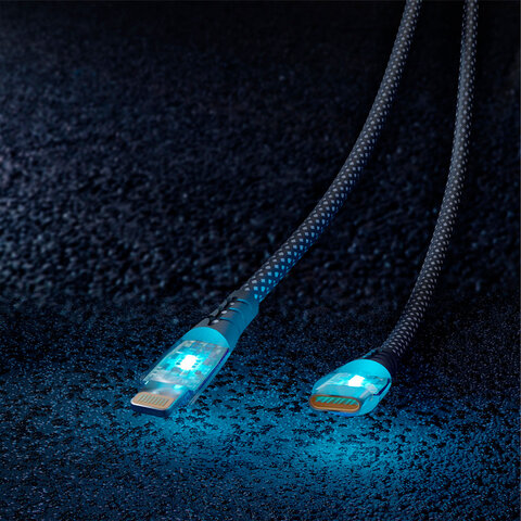 Кабель Type-C - Lightning, 1 м, 3 А, SMARTBUY, для быстрой зарядки и передачи данных, черный, PDTRANSP-BLACK - фото 2