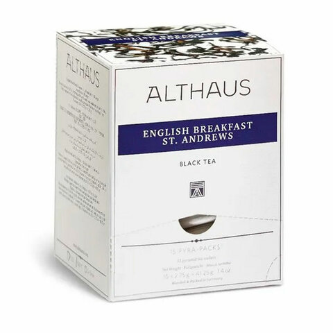 Чай ALTHAUS "English Breakfast" черный, 15 пирамидок по 2,75 г, ГЕРМАНИЯ, TALTHL-P00001 - фото 1