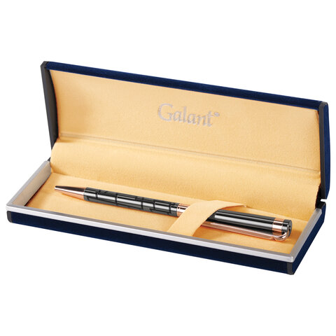 Ручка подарочная шариковая GALANT "Vitznau", корпус серый, золотистые детали, пишущий узел 0,7 мм, синяя, 141664 - фото 7