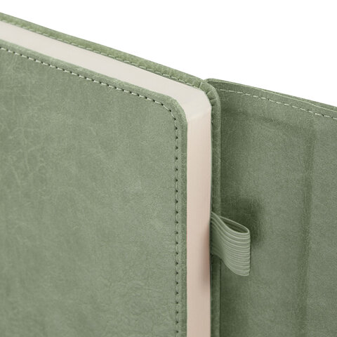 Ежедневник датированный 2026, А5, 145х213 мм, BRAUBERG "Jacket", под кожу, клапан, держатель, зеленый, 117402 - фото 5