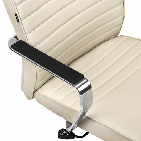 Кресло BRABIX PREMIUM ''Solo EX-730'', алюминий, хром, экокожа, бежевое, 532937 - фото 9