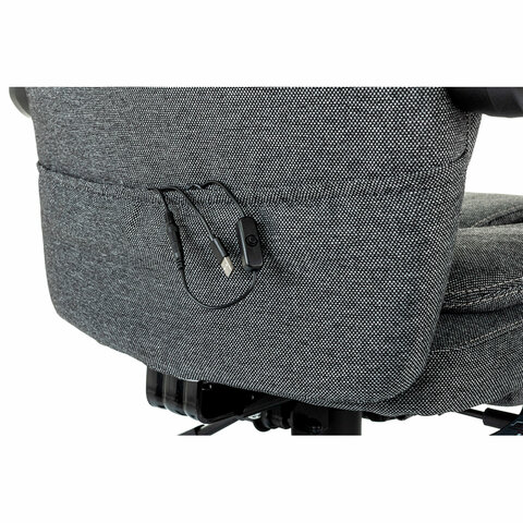 Кресло офисное CH-868MSG-BF, синхромеханизм, вибромодуль, подставка для ног, ткань, серое, 1998751 - фото 11