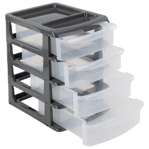 Бокс универсальный большой, 4 выдвижные секции, 37,6х25х35,5 см, М2768 - фото 4