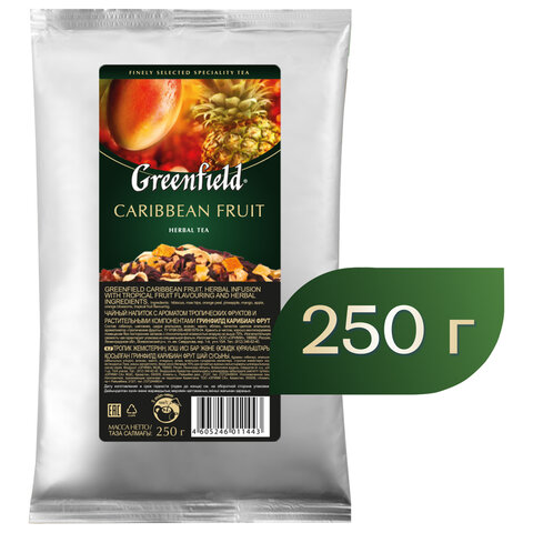 Чай листовой GREENFIELD "Caribbean Fruit" фруктовый (манго/ананас) 250 г, 1144-15 - фото 1