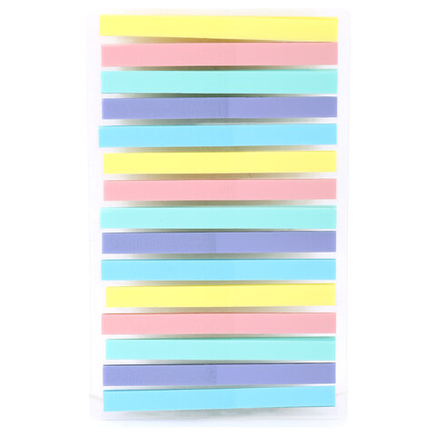 Закладки клейкие пастельные BRAUBERG PASTEL, 44х4 мм, 300 штук (15 блоков х 20 листов), 116683 - фото 2