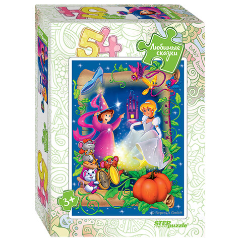 Пазл картонный 54 элемента, "Любимые сказки", АССОРТИ, поле 18х13,5 см, STEP PUZZLE - фото 4