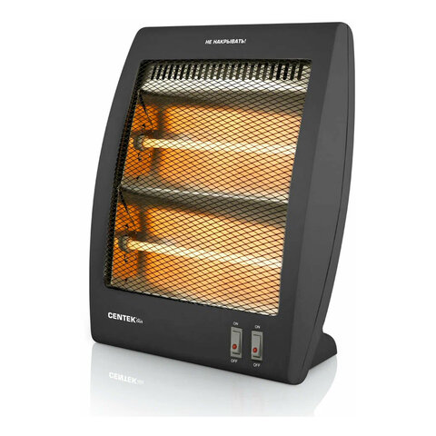 Обогреватель инфракрасный CENTEK CT-6100 DGY, 800 Вт, 2 режима, напольная установка, черный - фото 1