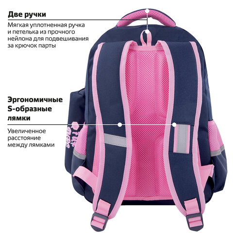 Рюкзак ЮНЛАНДИЯ COMPLETE с пеналом в комплекте, эрго-спинка, "Nice fox", 42х29х14 см, 270664 - фото 18
