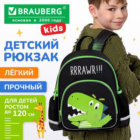Рюкзак BRAUBERG KIDS PLAY детский, 1 отделение, 3 кармана, "Дино", 29х23х12 см, 274430 - фото 8