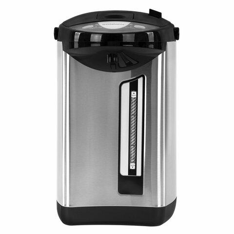 Термопот SONNEN TP-50, 5 л, 900 Вт, 1 температурный режим, 3 режима подачи воды, сталь, белый/серебро, 456711 - фото 2