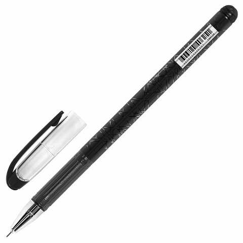 Ручка гелевая BRAUBERG "Profi-Gel PRO", ЧЕРНАЯ, линия письма 0,4 мм, игольчатый наконечник 0,5 мм, печать на корпусе, 144124 - фото 8