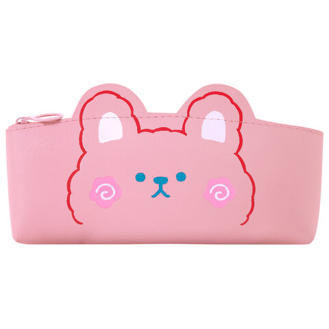 Пенал ЮНЛАНДИЯ ЮНИОР, 1 отделение, искусственная кожа, "Pink bear", 20х9х7 см, 273818 - фото 2