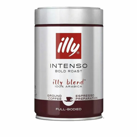 Кофе молотый ILLY "Intenso" 250 г в жестяной банке, арабика 100%, ИТАЛИЯ, 46 - фото 2