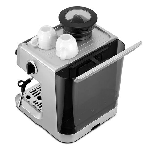 Кофейная станция KITFORT КТ-7413, 2250 Вт, объем 2,6 л, для зерен 220 г, ручной капучинатор, серая - фото 5