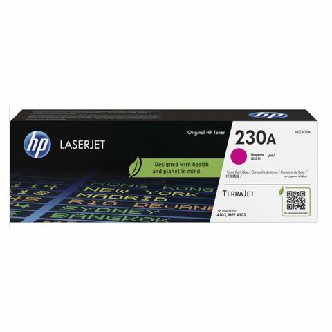 Картридж лазерный HP (W2303A) для Color LaserJet Pro 4303/4203, пурпурный, ресурс 1800 стр., оригинальный - фото 1