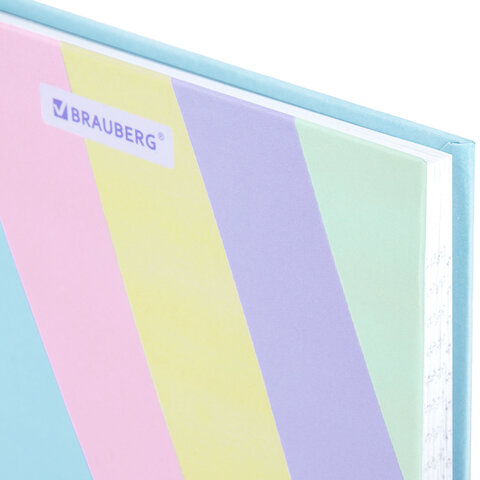 Блокнот А5 134х206 мм, 80 л., твёрдый, клетка, BRAUBERG, кросс-серия PASTEL, 117015 - фото 3