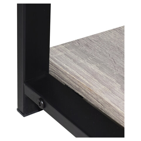 Стол на металлокаркасе BRABIX "LOFT CD-006", 1200х500х730 мм, 2 полки, цвет дуб антик, 641225 - фото 9