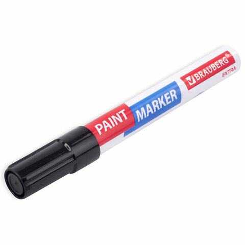 Маркер-краска лаковый EXTRA (paint marker) 4 мм, ЧЕРНЫЙ, УСИЛЕННАЯ НИТРО-ОСНОВА, BRAUBERG, 151979 - фото 10