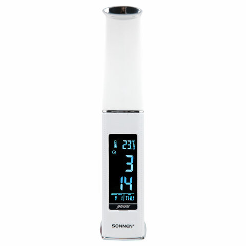 Настольная лампа-светильник SONNEN SM-01W на подставке, LCD-экран, СВЕТОДИОДНАЯ, 5 Вт, белый, 238233 - фото 5