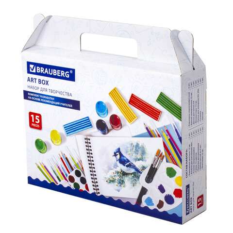 Набор для развития и творчества в подарочной коробке BRAUBERG ART BOX "НАБОР ДЛЯ ТВОРЧЕСТВА", 15 предметов, 880125 - фото 3