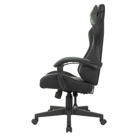 Кресло компьютерное BRABIX "Striker GM-121", синхромеханизм, 2 подушки, экокожа/велюр, черное/серое, 532961 - фото 7