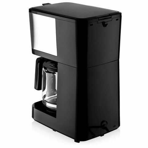 Кофеварка капельная BRAYER BR1125, 900 Вт, объем 1,25 л, LED-дисплей, термокружка в ПОДАРОК, черная - фото 4
