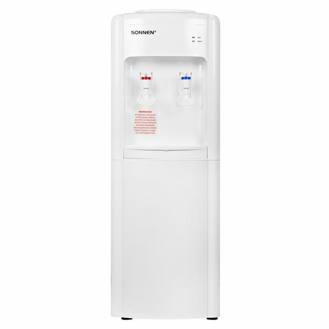 Кулер для воды SONNEN FSE-02W, напольный, НАГРЕВ/ОХЛАЖДЕНИЕ ЭЛЕКТРОННОЕ, 2 крана, белый, 456172 - фото 3