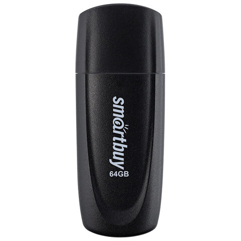 Флеш-диск 64 GB SMARTBUY Scout, USB 2.0, черный, SB064GB2SCK - фото 1