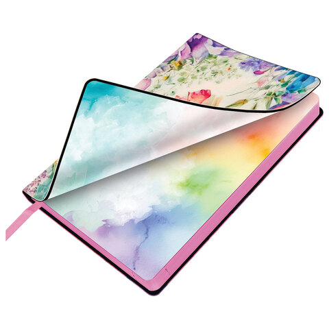 Ежедневник датированный 2026 А5 138x213 мм, BRAUBERG "Vista", под кожу, гибкий, "Цветы", 117447 - фото 4