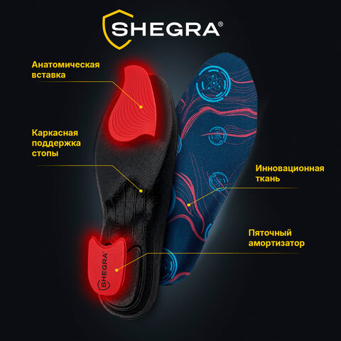 Стельки для обуви АНАТОМИЧЕСКИЕ С АМОРТИЗАТОРОМ размер RU 36-39/EU 37-40, SHEGRA (ШЕГРА), 702305 - фото 11