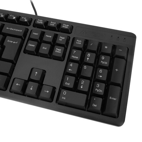 Набор проводной A4TECH KK-3330, USB, клавиатура 104 клавиши, мышь 2 кнопки + 1 кнопка-колесо, черная, 1530249 - фото 4