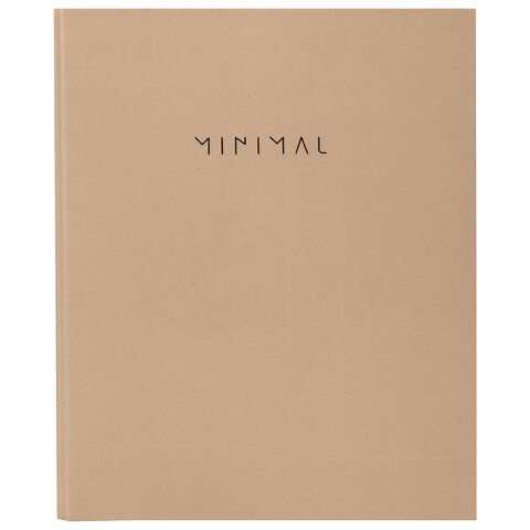 Тетрадь на кольцах А5 175х215 мм, 120 л., твердый картон, матовая ламинация, клетка, BRAUBERG "Minimal beige", 404997 - фото 2