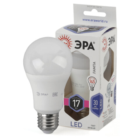 Лампа светодиодная ЭРА STD, 17 (145) Вт, цоколь E27, груша, холодный белый свет, 35000 ч., LED A60-17W-860-E27, Б0031701 Лампа светодиодная ЭРА STD, 17 (145) Вт, цоколь E27, груша, холодный белый свет, 35000 ч., LED A60-17W-860-E27, Б0031701 - фото 5