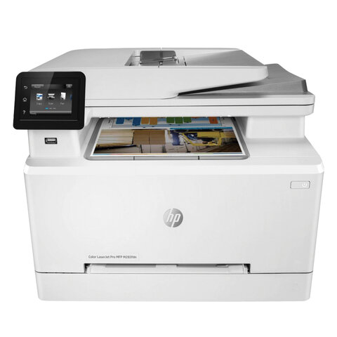 МФУ лазерное ЦВЕТНОЕ HP Color LaserJet Pro M283fdn "4 в 1", 21 стр./мин., 40000 стр./месяц, ДУПЛЕКС, сетевая карта, 7KW74A - фото 1
