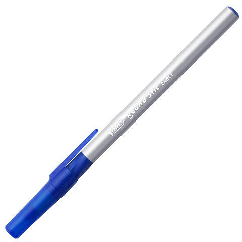 Ручки шариковые с грипом BIC "Round Stic Exact", НАБОР 4 шт., СИНИЕ, линия письма 0,28 мм, блистер, 932857 - фото 6