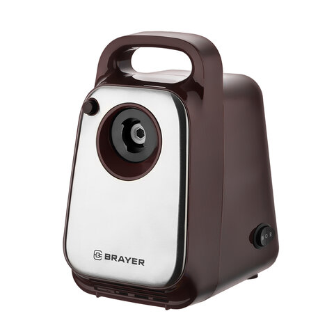 Мясорубка BRAYER BR1601, 1300 Вт, производительность 1,5 кг/мин, металлический шнек, реверс, пластик, коричневая/серебро - фото 2